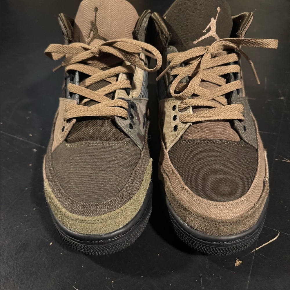 Jordan Green and Brown Sneakers Comfortable Casual Wear